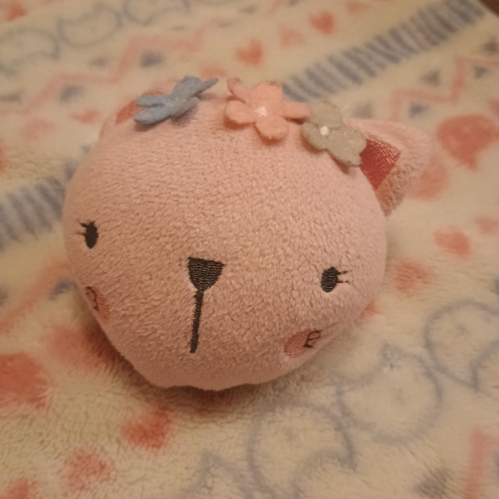 Baby Gear Kitty Cat Plush Shapes Pink White Security Blanket Lovey 16"ร16" - Picture 7 of 10